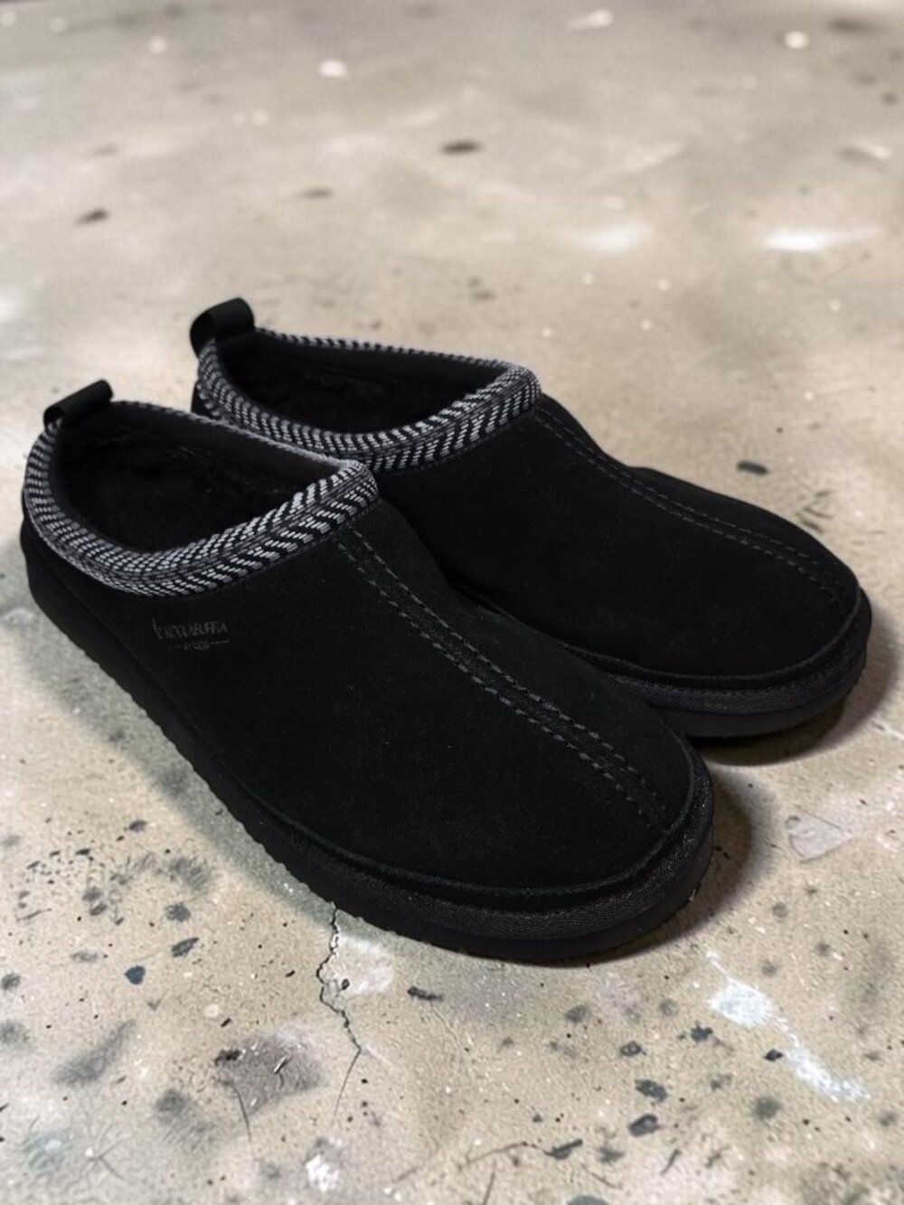 Ugg Koolaburra Black Suede Burree Slipper Mens Loungewear Comfy Furry 11